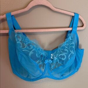 Blue Lace Underwire Bra NWOT 40 K Flirtelle
